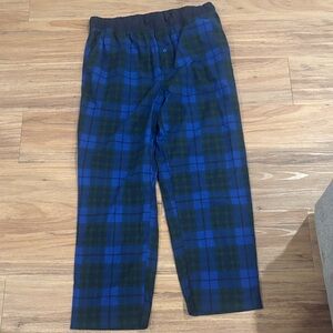 Nautica Black and Blue Plaid Lounge Joggers